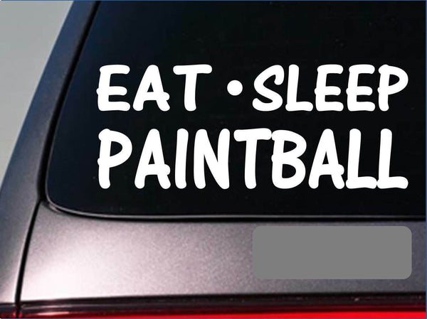 Eat Sleep Paintball Sticker *G955* 8" vinyl paintball pump mask uniform gloves