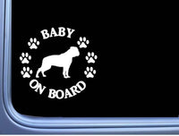 Baby on Board American Bulldog L505 6" Sticker dog decal