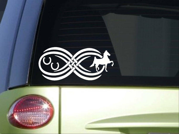 Tribal American Saddlebred Infinity sticker *I806* 8.5 inch wide decal