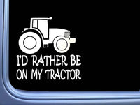 Rather be on my Tractor L829 6 inch Sticker diesel farm decal