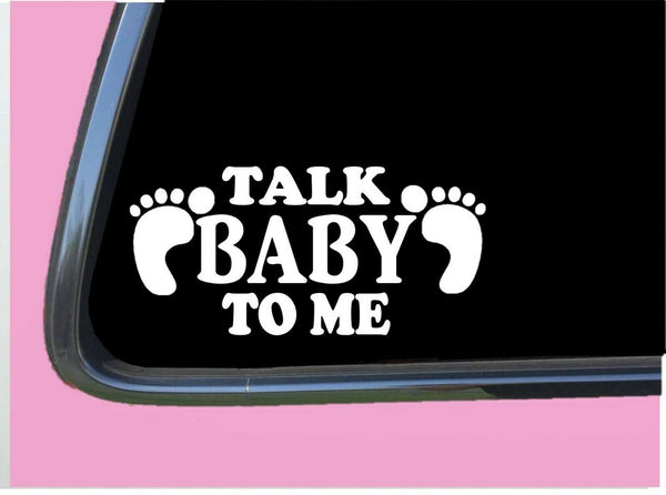 Talk Baby to Me TP 696 Car Window 8" DECAL STICKER on board mom twins pregnancy