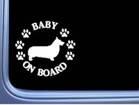 Baby on Board Corgi L502 6" Sticker dog decal