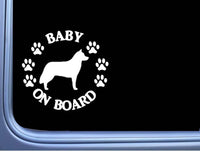 Baby on Board Siberian Husky L489 6" Sticker decal