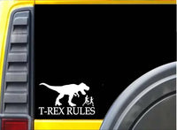 T-Rex rules J791 6" Sticker decal dinosaur