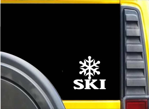 Ski Snowflake K640 6 inch Sticker skiing decal