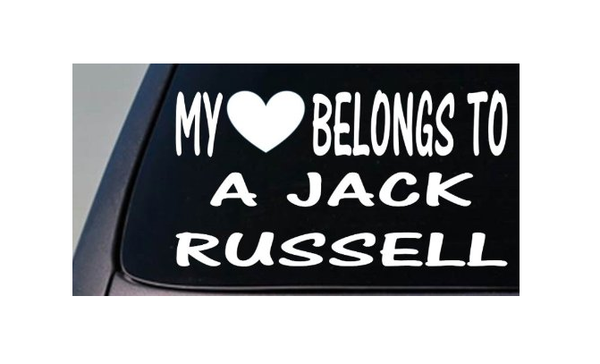 My heart belongs to a Jack Russell *D990* sticker decal