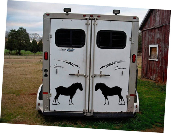 Clydesdale Stickers Mirrored TP 1317 vinyl 12" Decal draft horse