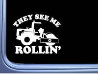 Compactor Sticker See Me Rollin OS 226 vinyl 6" Decal Road Roller