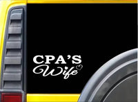CPA Wife K429 8 inch Sticker accounting decal