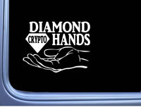 Diamond Hands Crypto 6 inch Decal OS 138 Bitcoin Sticker