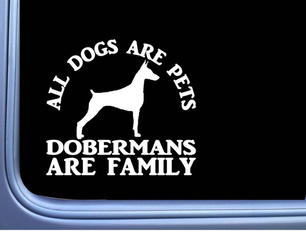 Doberman Sticker Dobie Family OS 141 6" Dog Decal Doberman pinscher