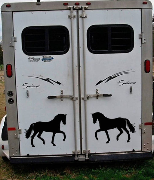 Dressage Horse Decals Stickers OS 156 (12" - 2 decal set) warmblood horses