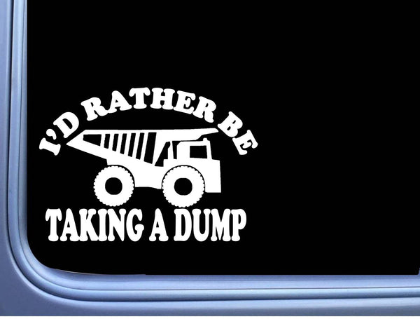 Dump Truck Taking a Dump sticker OS 210 vinyl 6" Decal dumptruck