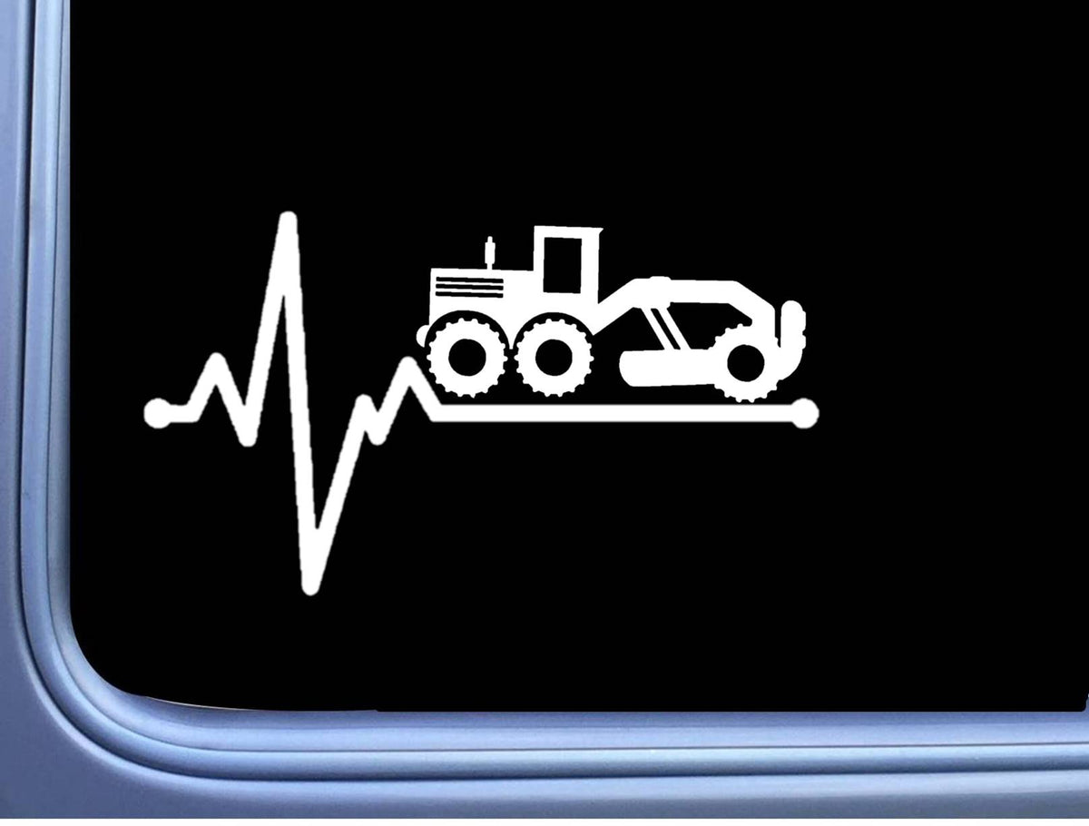 Road Grader Lifeline Vinyl Decal – 8 Inch