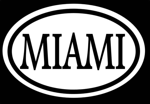 MIAMI STICKER DECAL DRUG TROPICAL VACATION BEACH SAND HONEYMOON WEDDING LOVE