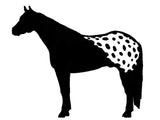 2 LARGE 12.5"  APPALOOSA HORSE STICKERS MIRRORED  DECAL APPALOSSA HORSE *C790*