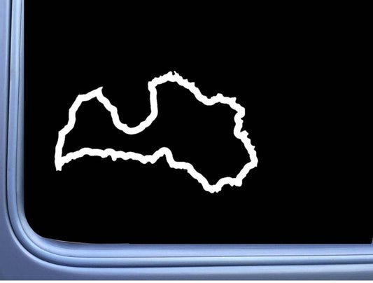 Latvia Country Vinyl Decal – 6 Inch