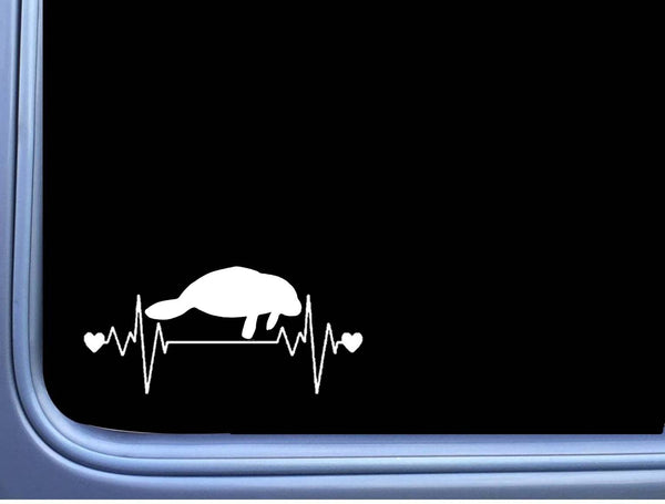 Manatee Lifeline Heartbeat L365 8 inch Decal Sticker