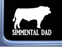 Simmental Dad Bull Decal 6" Sticker OS 275 cattle cow beef