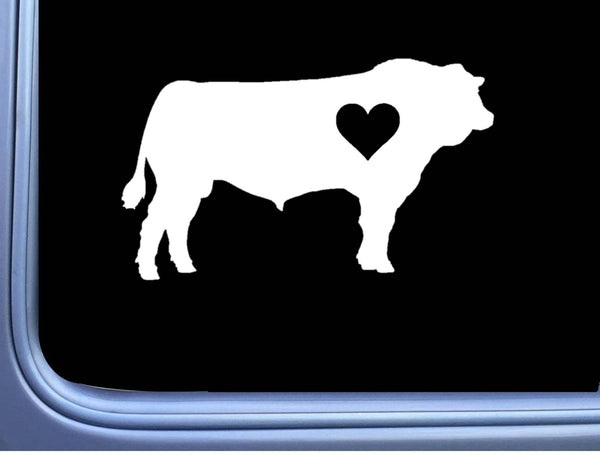 Simmental Little Heart Bull Decal 6" Sticker OS 279 cattle cow beef