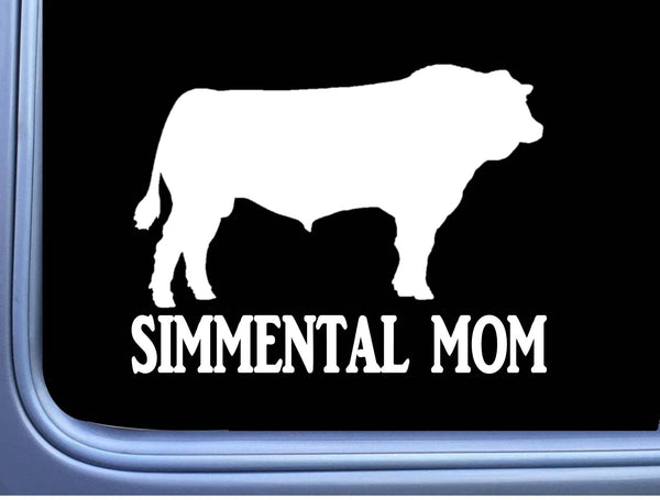 Simmental Mom Bull Decal 6" Sticker OS 276 cattle cow beef