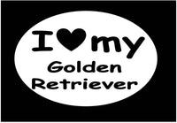 I LOVE MY GOLDEN RETRIEVER LAB DUCK 6" STICKER DOG  TRUCK WINDOW STICKER DECAL