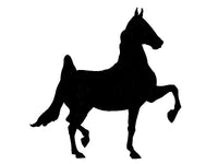 2 LARGE 12.5" AMERICAN SADDLEBRED STICKERS MIRRORED STICKER DECAL HORSE
