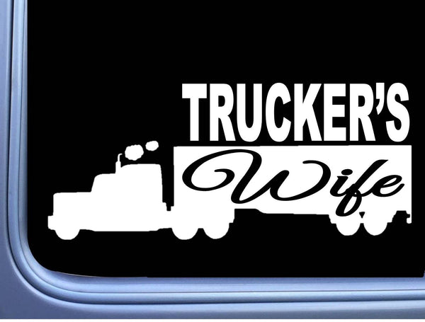 Trucker's Wife Sticker Trailor 8" Decal OS 130 semi truck Diesel Big Rig