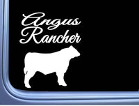 Angus Rancher Bull Decal 6" Sticker OS 270 cattle cow aberdeen beef