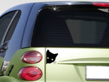 Black Peeking Cat Sticker 6" Decal tp 184 For Car Bumper Window Wall Vinyl