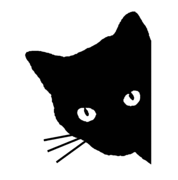 Black Peeking Cat Sticker 6" Decal tp185 For Car Bumper Window Wall Vinyl…