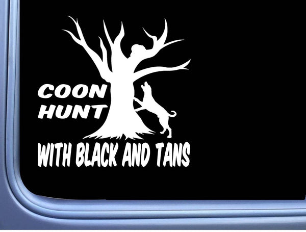 Black and Tan Coonhound OS 105 vinyl Decal 6" coonhunting Sticker