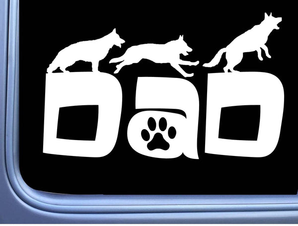 German Shepherd Dad Sticker Decal OS 193 8" Decal dog