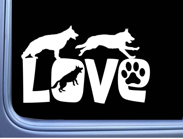 German Shepherd Love Sticker Decal OS 191 8" Decal dog