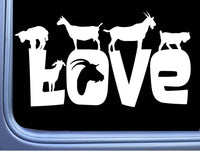 Goat Love Sticker Decal OS 188 8" Dairy goats