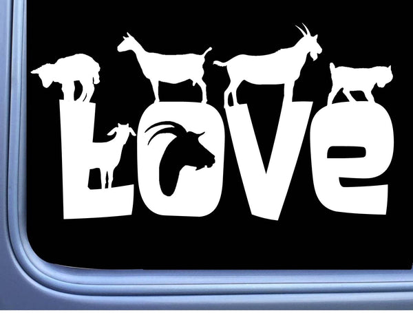 Goat Love Sticker Decal OS 188 8" Dairy goats