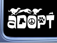 Greyhound Adopt Sticker Decal OS 238 8 inch dog rescue