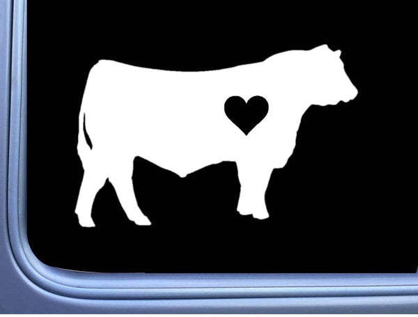 Hereford Little Heart Bull Decal 6" Sticker OS 262 cattle cow