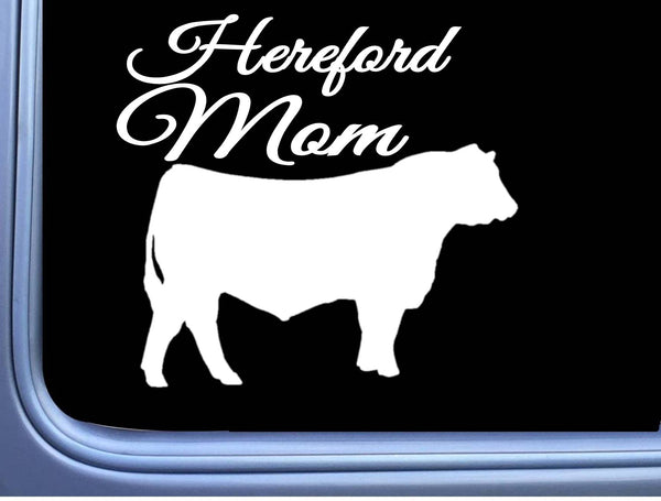 Hereford Mom Bull Decal 6" Sticker OS 261 cattle cow