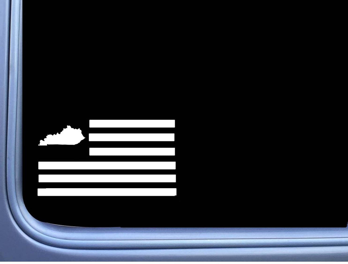Kentucky American Flag Vinyl Decal – 8 Inch