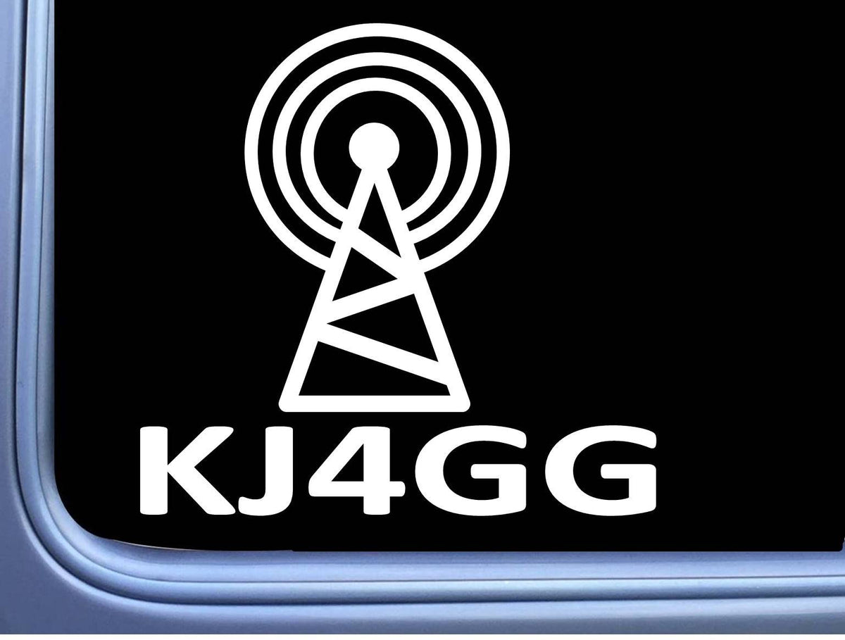 Ham Amateur Radio Tower Call Sign Vinyl Decal – 6 Inch