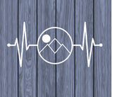 Mountain Lifeline 8Decal OS 004 Sticker Outdoors Adventure Choose Width