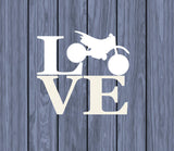 Dirtbike Love 6" Decal OS 017 Sticker camping Trail riding motorcycle