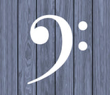 Bass Clef Decal Sticker OS 023 6" Sticker music note treble