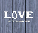 Love Camping 8" Decal OS 003 Design Your Own Sticker Outdoors Adventure Choose Icons
