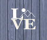 Mountain Love Decal OS 009 Sticker hiking camping mt sticker
