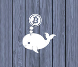 Bitcoin Whale Decal OS 019 Crypto 6" Sticker