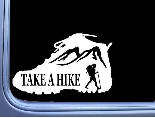 Take a Hike 6" Sticker OS 026 Decal walking boot Girl