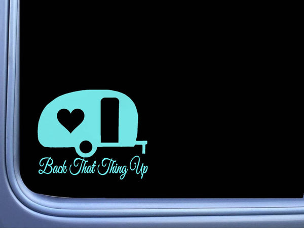 Glamping Sticker 6" Decal OS 046 camping camper back it up