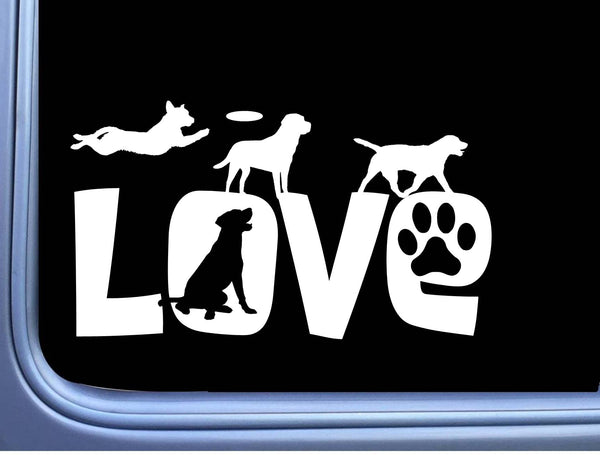 Labrador Love sticker OS 195 vinyl 8" Decal Lab retriever